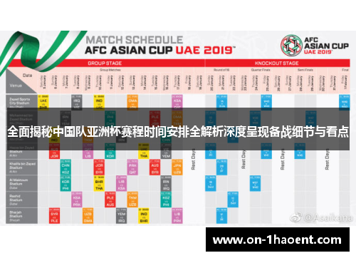 全面揭秘中国队亚洲杯赛程时间安排全解析深度呈现备战细节与看点